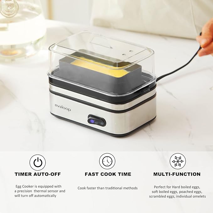 Electric Rapid Egg Cooker 6 Eggs Capacity