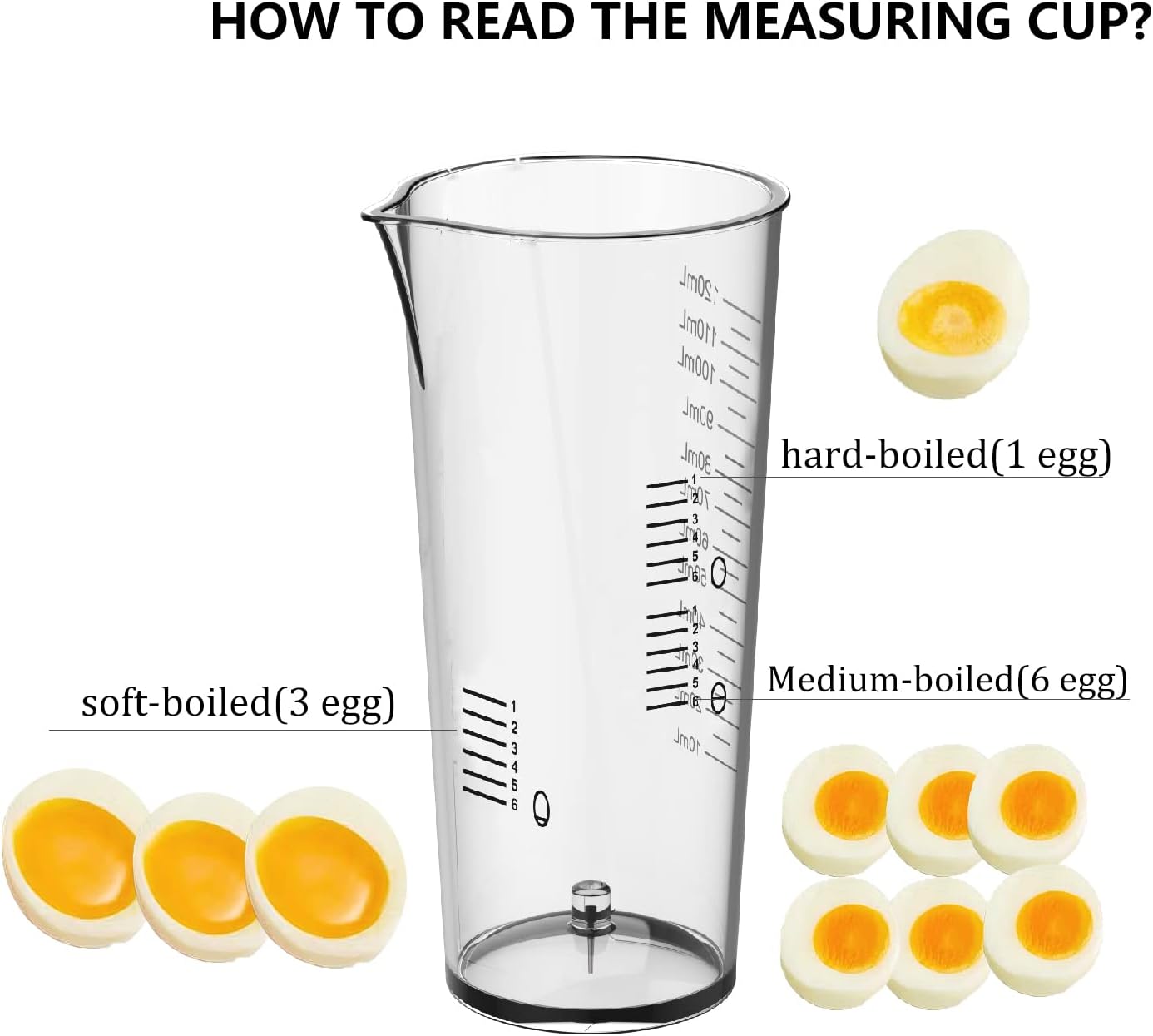 Electric Rapid Egg Cooker 6 Eggs Capacity