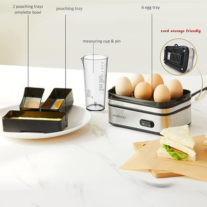 Electric Rapid Egg Cooker 6 Eggs Capacity