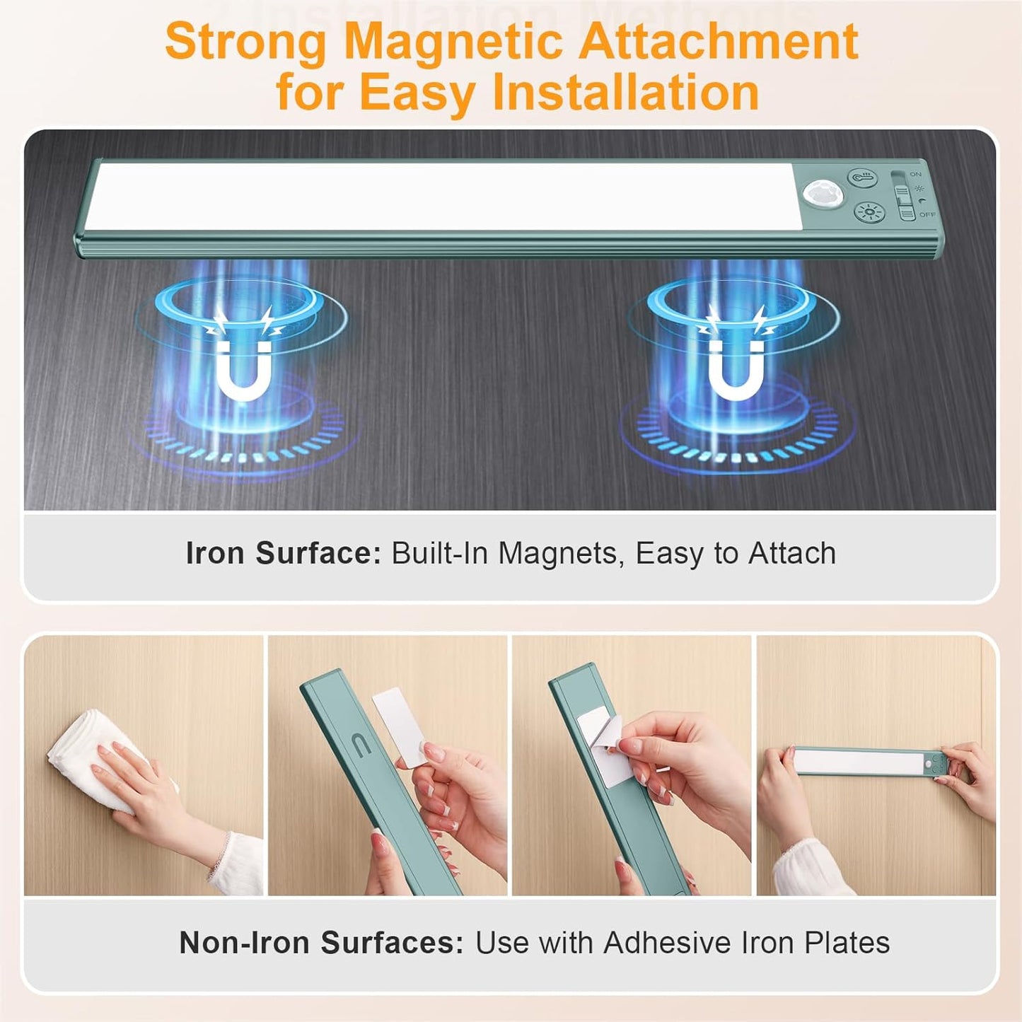 Rechargeable 10.2inch Under Cabinet Lighting