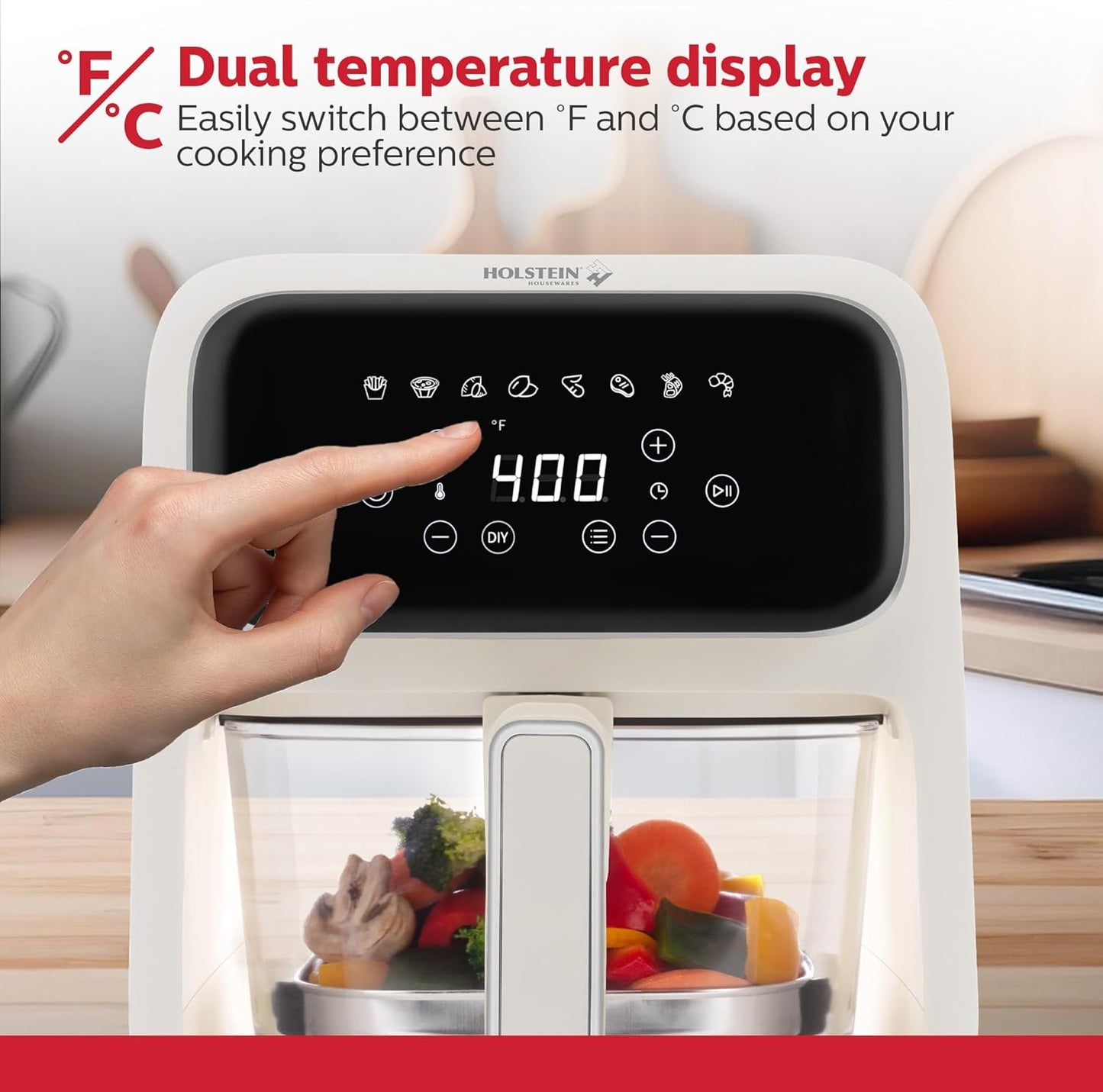 Digital Air Fryer with Glass Basket