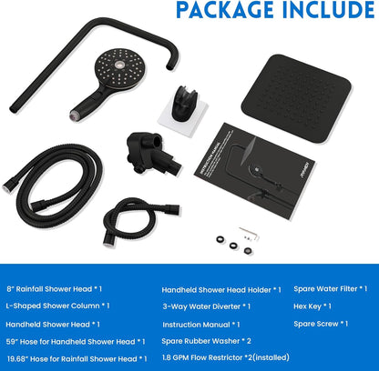 Rain Shower Head with Handheld Spray