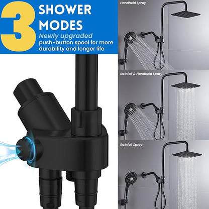 Rain Shower Head with Handheld Spray