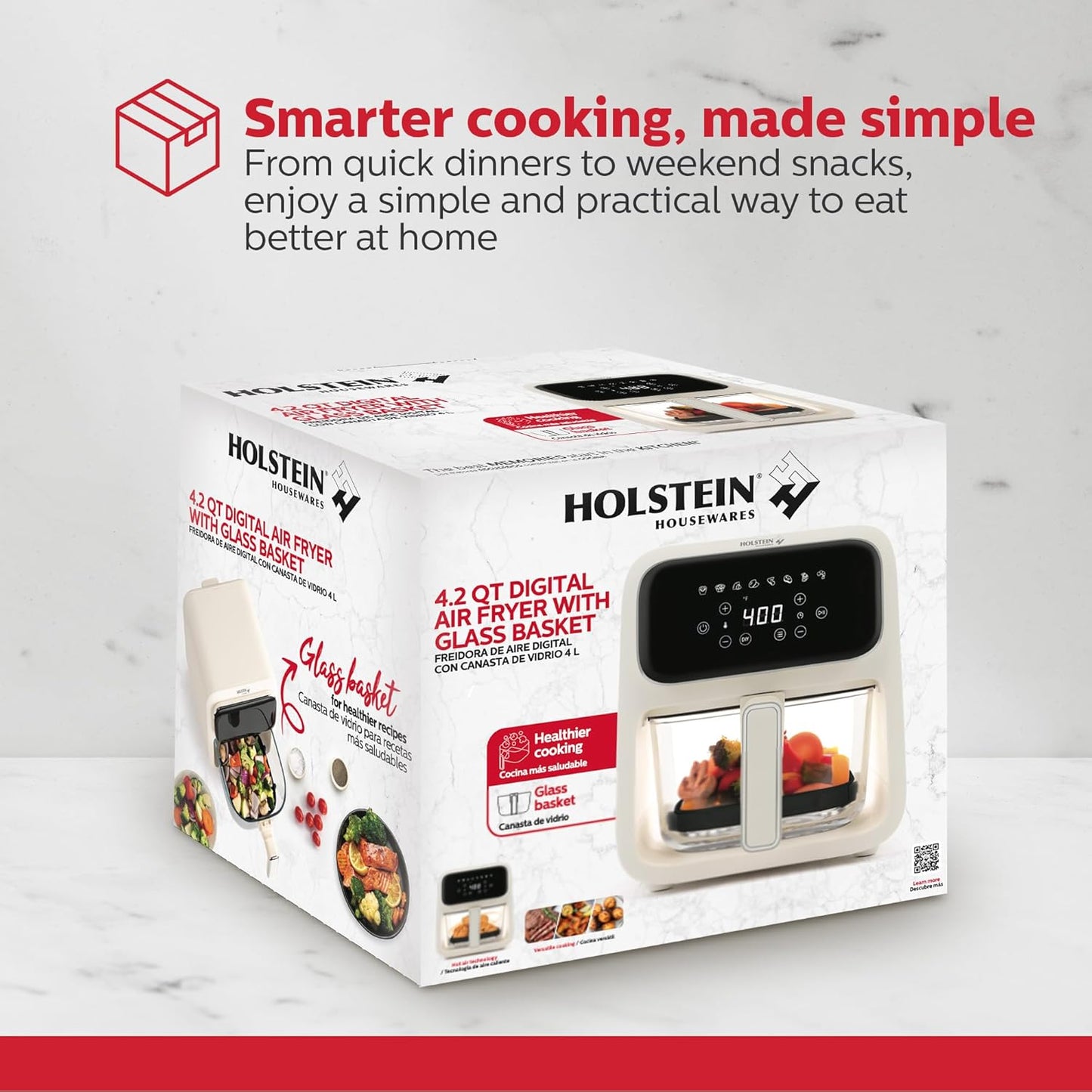 Digital Air Fryer with Glass Basket