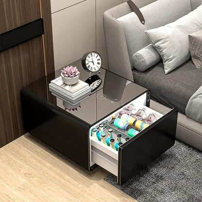 Multifunctional Bedside Table with Mini Refrigerator