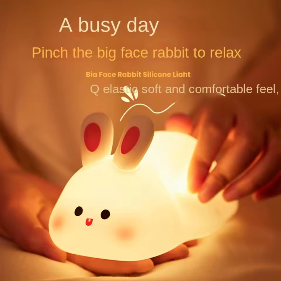 Cute Rabbit Silicone Night Touch Light