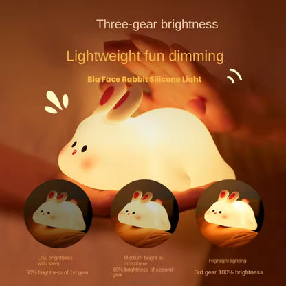 Cute Rabbit Silicone Night Touch Light