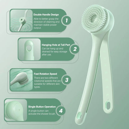 Electric Body Back Scrubber (3 Brush Heads)